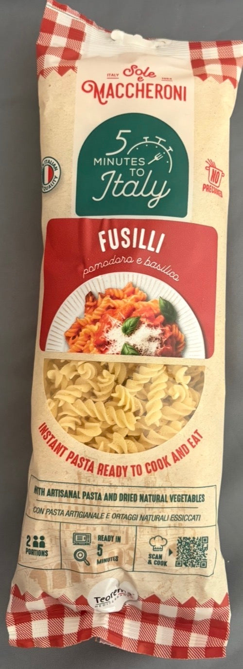 🍝 Pasta artigianala  Instant Fusilli Pomodoro e Basilico / parta istant rosii si busuioc