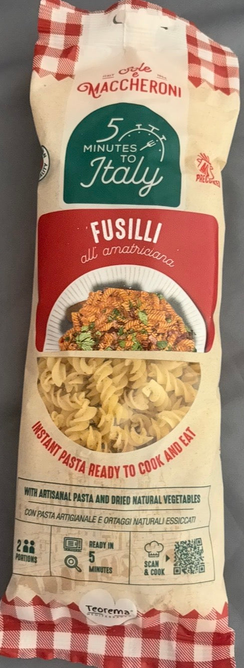 Paste Instant Fusilli all'Amatriciana – 5 Minutes to Italy, 200g