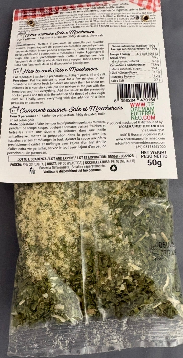 Mix de Condimente pentru Paste - Salsa al Tartufo, 200g