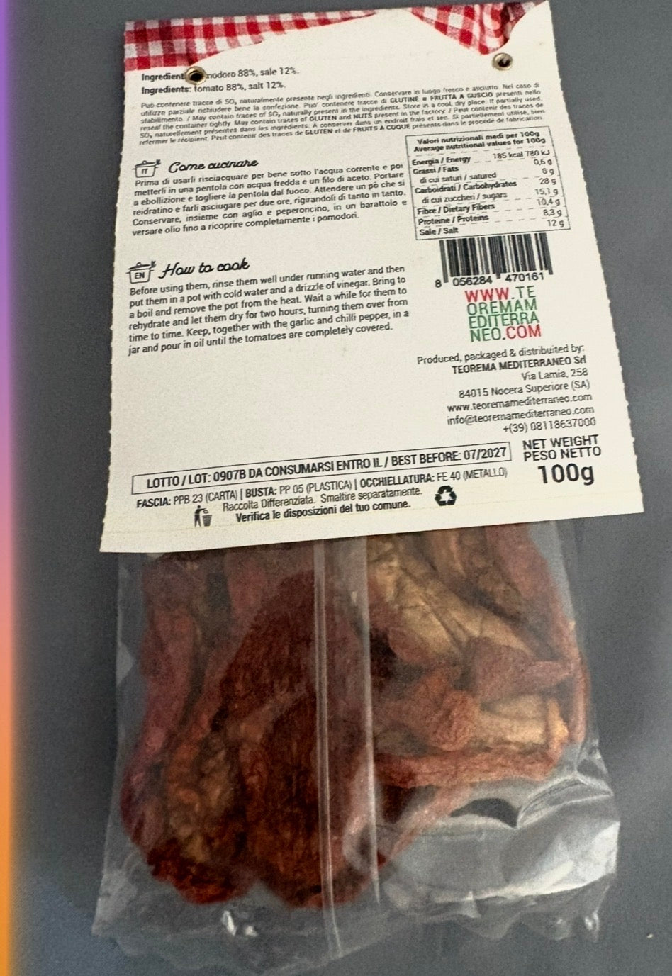 Roșii Uscate la Soare „Sole & Maccheroni”