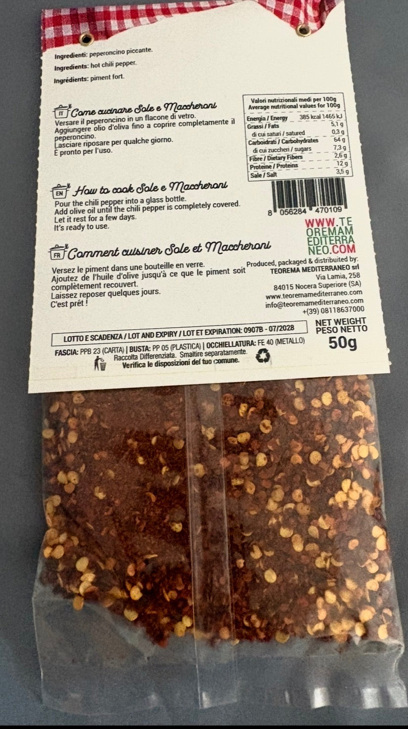 Ardei Iute Fulgi (Peperoncino) „Sole & Maccheroni”