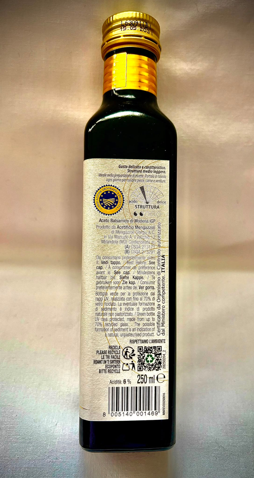 Otet balsamic de Modena IGP- 250 ml