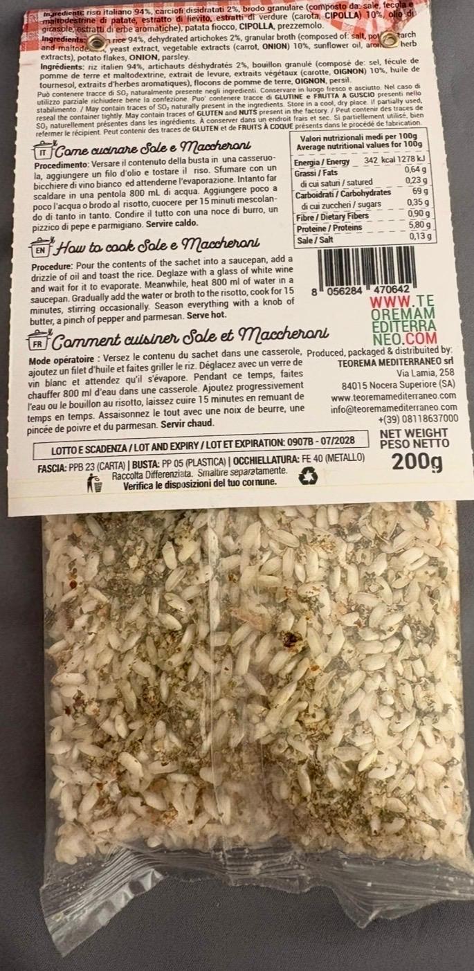 Risotto cu Anghinare (Carciofi) – 200 g