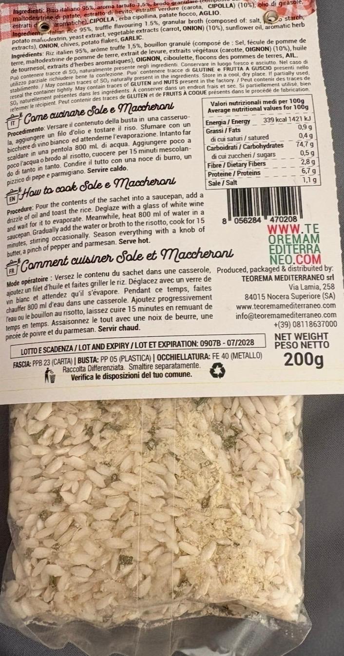 Risotto al Tartufo / Orez cu trufe